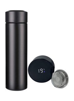 XiuWoo Stainless Steel Vacuum Water Bottle with Smart LCD Touch Screen Black  - Image 1