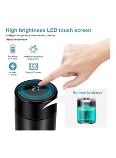 XiuWoo Stainless Steel Vacuum Water Bottle with Smart LCD Touch Screen Black  - Image 3