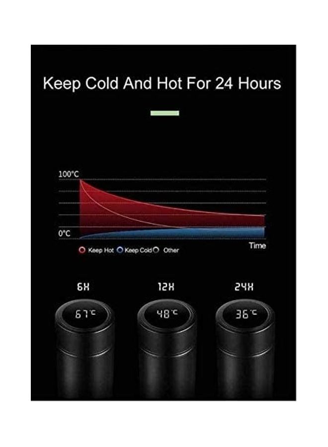 XiuWoo Stainless Steel Vacuum Flask Travel Mug with Smart LCD Touch Screen Multicolour 500ml  - Image 3