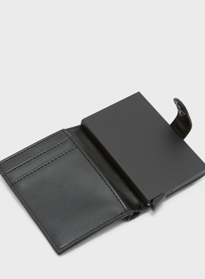 Robert Wood By Namshi - Men's Pop Up Wallet Black - Image 1