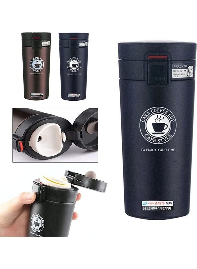 XiuWoo Stainless Steel Coffee Mug with Double Wall Insulation Blue  - Image 1