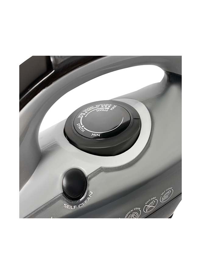 evvoli Steam Iron With Ceramic Soleplate Auto Shut-Off With Anti-Drip 320 ml 2400 W H2400B Black - Image 3