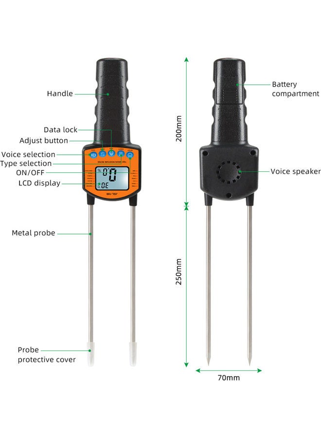 Grain Moisture Meter Black & Yellow 47.00 x 4.00 x 9.50cm - Image 3