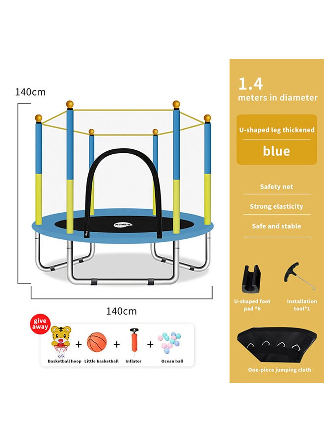 Kidle Indoor And Outdoor Round Sports Bounce Trampoline For Kids 140x140x100cm  - Image 4
