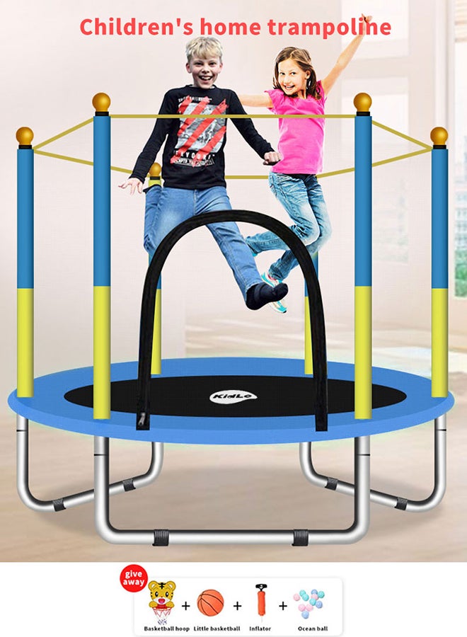 Kidle Indoor And Outdoor Round Sports Bounce Trampoline For Kids 140x140x100cm  - Image 5