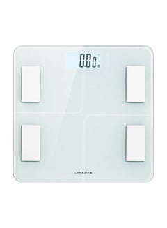 LAWAZIM Smart Digital Personal Scale With Bluetooth Grey 33.5x4x32.5cm  - Image 2