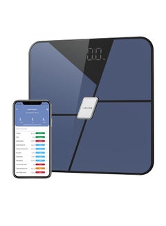 LAWAZIM Smart Digital Personal Scale With Bluetooth Dark Blue 34x4.5x33cm  - Image 1