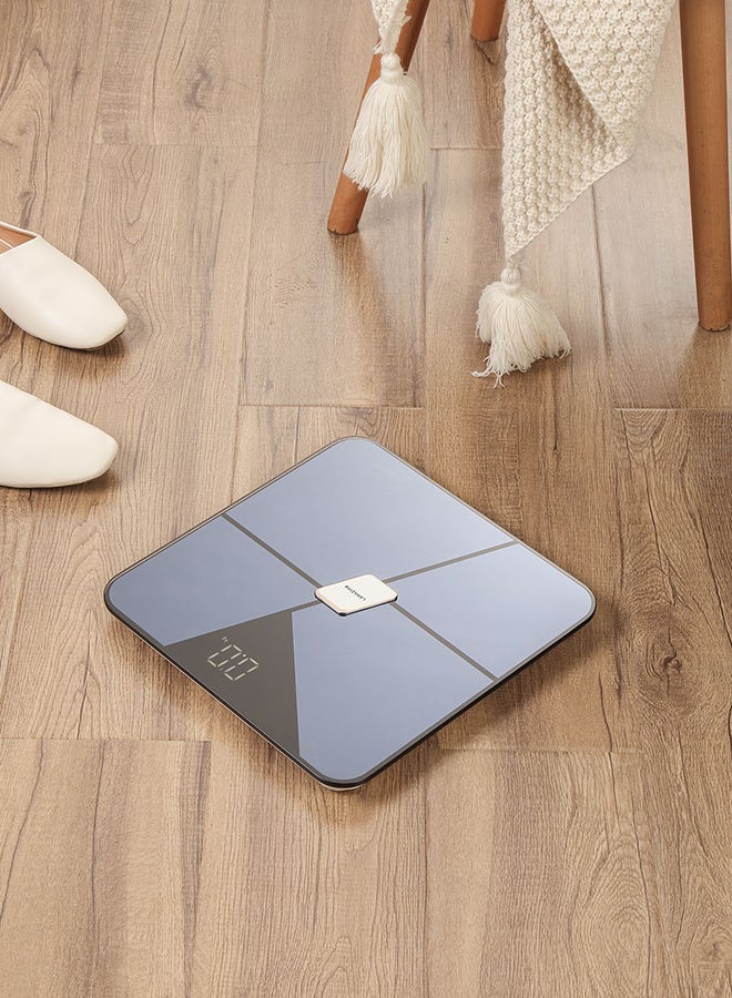 LAWAZIM - Smart Digital Personal Scale With Bluetooth Dark Blue 34x4.5x33cm - Image 1