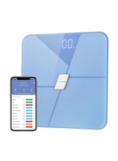 LAWAZIM Smart Digital Personal Scale With Bluetooth Light Blue 34x4x33cm  - Image 1