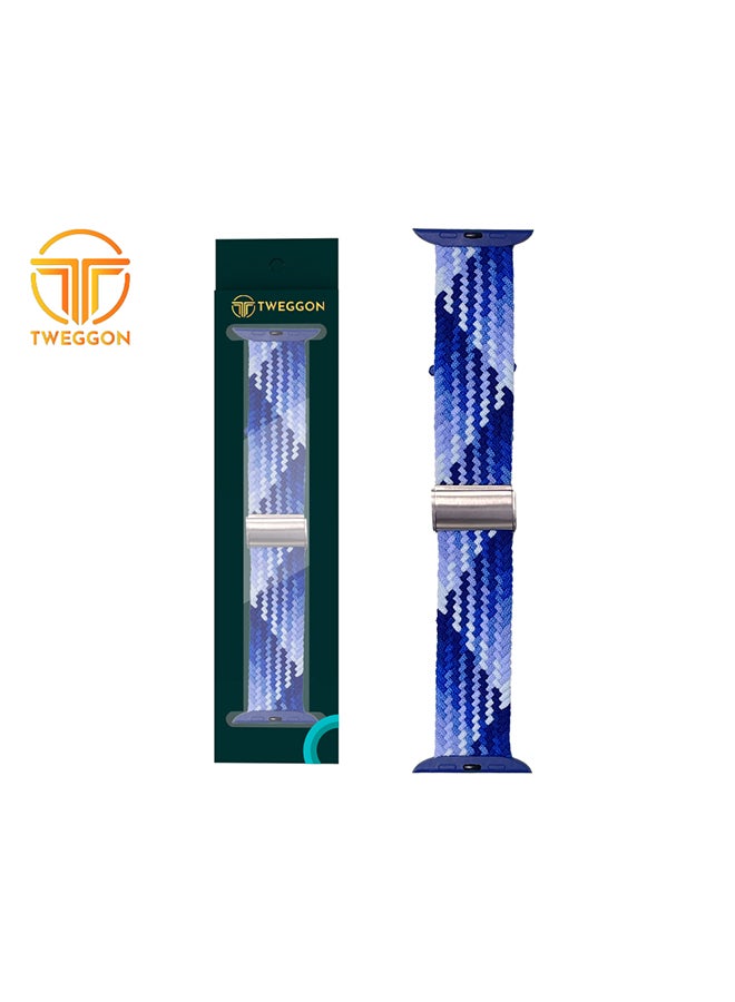 TWEGGON - Replacement Braided Apple Watch Band for 45/44/42mm BlueBerry - Image 1