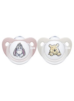NUK Disney Winnie Trendline Silicone Soother 0-6M, 2 Pcs - Assorted  - Image 2
