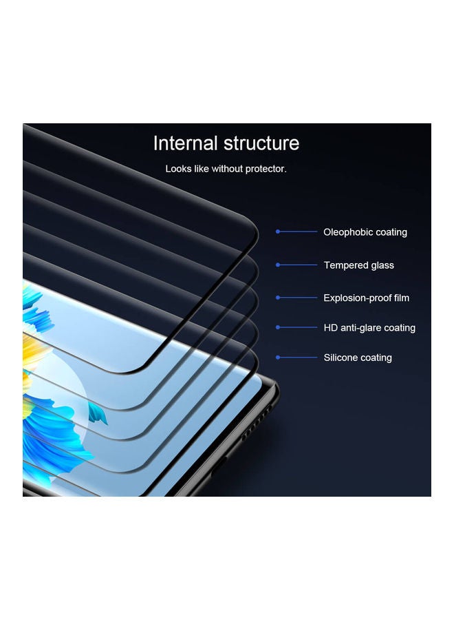 Glass - 5D Curved Screen Protector with Full Glue For Huawei Mate 40 Pro Clear - Image 1