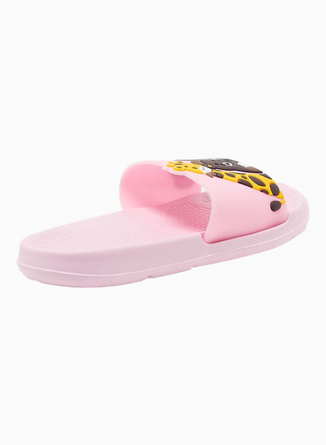 Camel Safari - Kids Non-Slip Lightweight Slides Blush Pink - Image 1