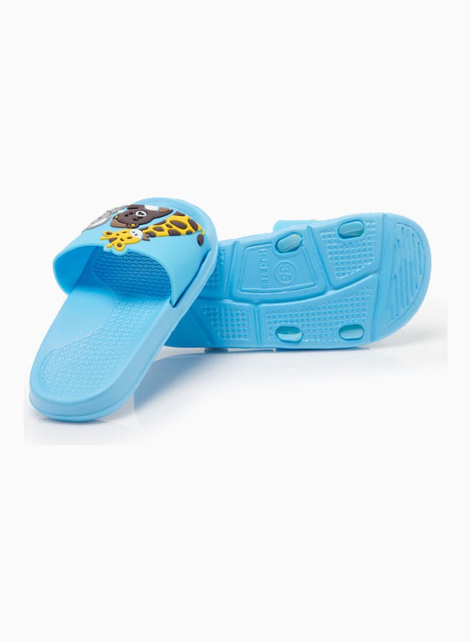 Camel Safari - Kids Non-Slip Lightweight Slides Arctic Blue - Image 1