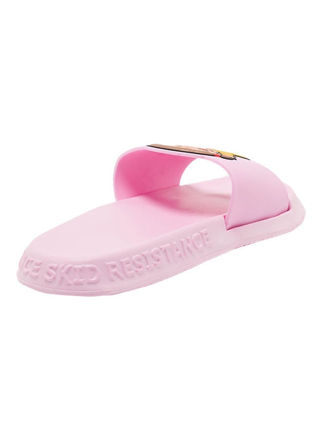 Camel Safari - Kids Non-Slip Lightweight Slides Blush Pink - Image 1
