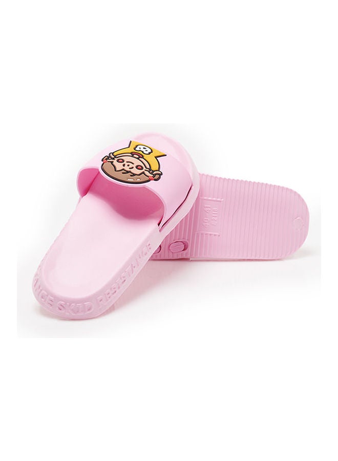 Camel Safari - Kids Non-Slip Lightweight Slides Blush Pink - Image 1