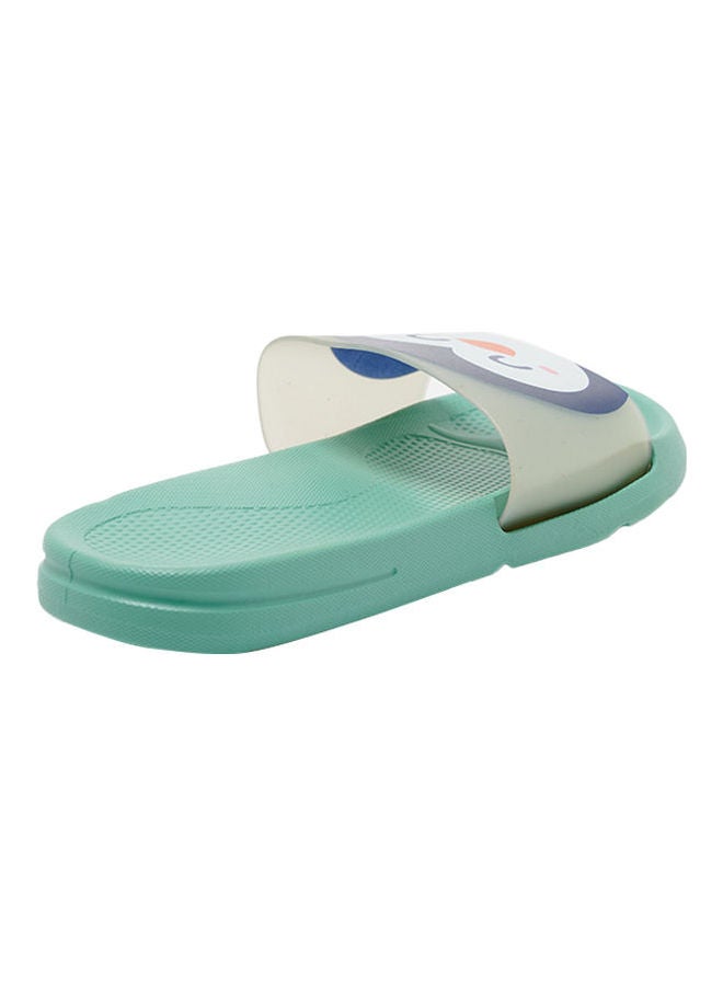Camel Safari - Kids Non-Slip Lightweight Slides Seafoam Green - Image 1
