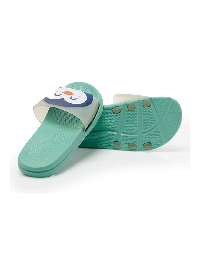 Camel Safari - Kids Non-Slip Lightweight Slides Seafoam Green - Image 1