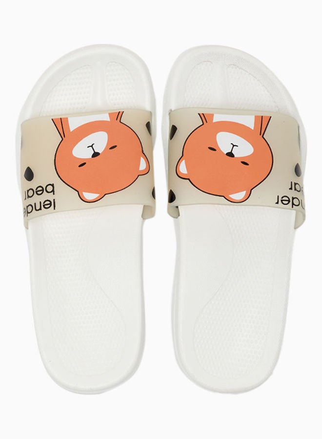 Camel Safari Kids Non-Slip Lightweight Slides White  - Image 2