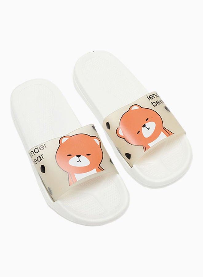 Camel Safari Kids Non-Slip Lightweight Slides White  - Image 1