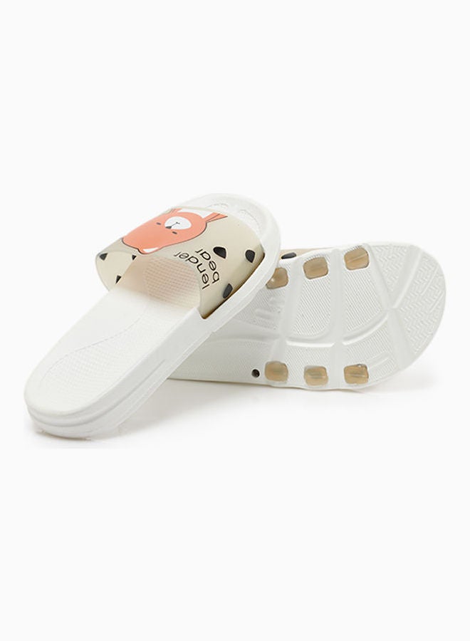 Camel Safari Kids Non-Slip Lightweight Slides White  - Image 4