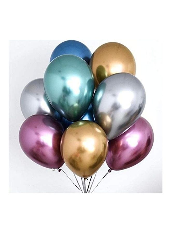 50-Piece Metallic Thicker Latex Balloons for Wedding Birthday Decorations 12inch - Image 1