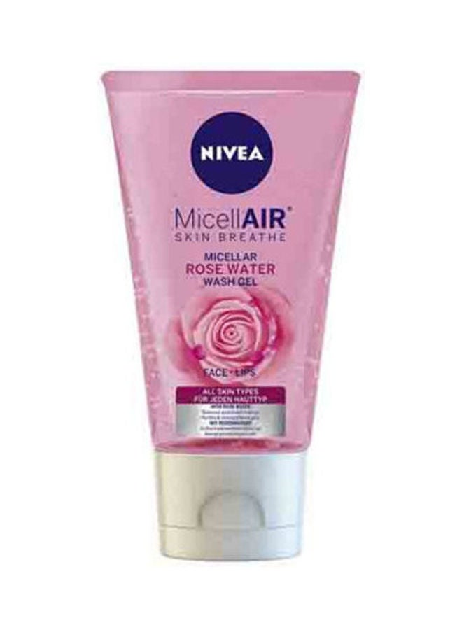 نيفيا غسول الوجه ميسيلار سكين بريث بماء الورد وردي