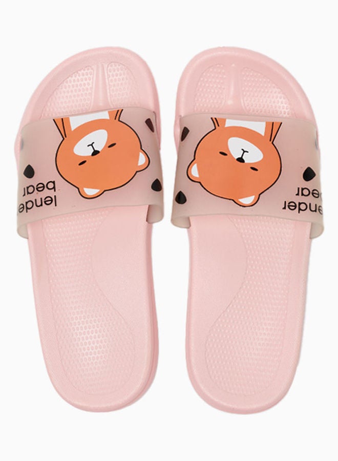 Camel Safari - Kids Non-Slip Lightweight Slides Blush Pink - Image 1