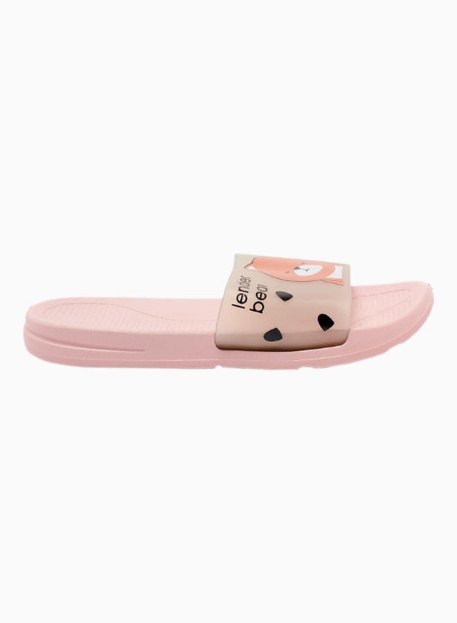 Camel Safari - Kids Non-Slip Lightweight Slides Blush Pink - Image 1