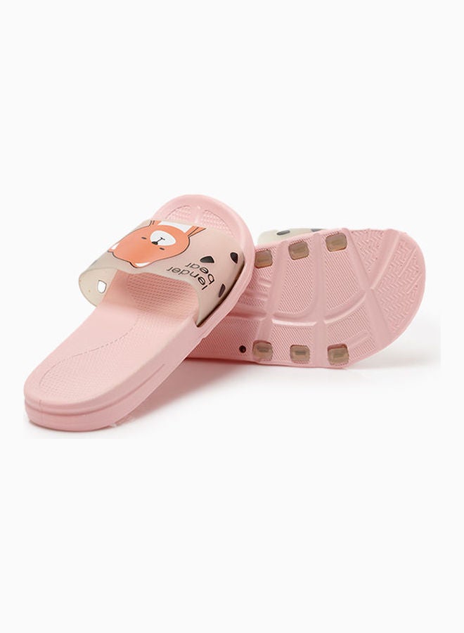 Camel Safari - Kids Non-Slip Lightweight Slides Blush Pink - Image 1