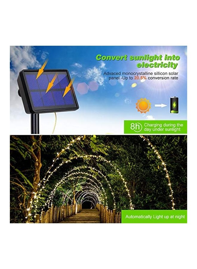 Dimunt 2-Pack Waterproof Solar String Light with 200 LEDs and 8 Modes For Outdoor Decoration Warm White 21.94meter - Image 2