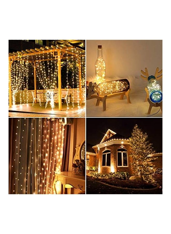 Dimunt 2-Pack Waterproof Solar String Light with 200 LEDs and 8 Modes For Outdoor Decoration Warm White 21.94meter - Image 3
