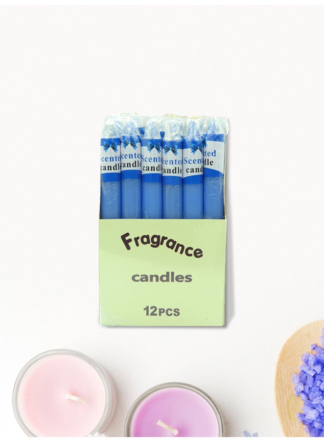 BABAZAM 12-Pieces Ocean Scented Candle Blue 20x12x4cm  - Image 4