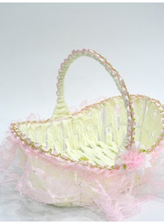 BABAZAM 3 - Piece Fabric Handmade Basket Pink  - Image 5