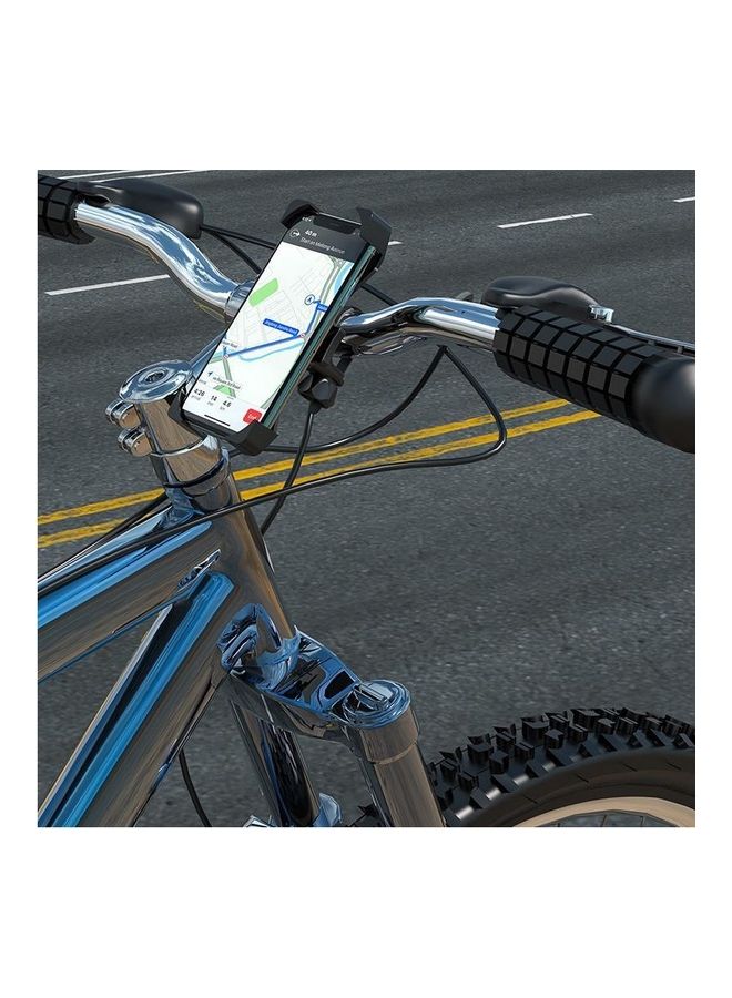 بوروفون حامل هاتف يُثبت على مقود الدراجة للهواتف الذكية بمقاس 4.0 إلى 6.5 بوصة أسود - Image 3
