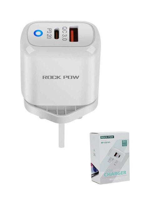 20W USB Type-C Charger for iPhone 13/12/11 Pro Max/X/XR/XS/8/SE 2020/iPad/Samsung/S20 Huawei P40/P30 White