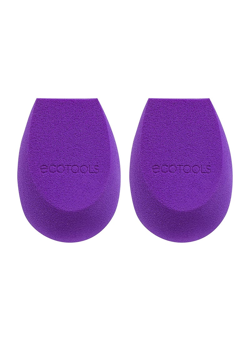 Eco Tools BioBlender Biodegrabable Makeup Sponge Duo Purple  - Image 1