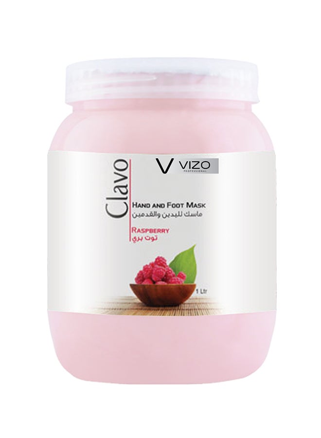 VIZO - Clavo Hand and Foot Mask Raspberry 1000ml - Image 1