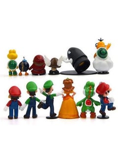 Beauenty Cute Super Mario Bros Bowser Koopa Yoshi Mari Pvc Action Figures Toys  - Image 4