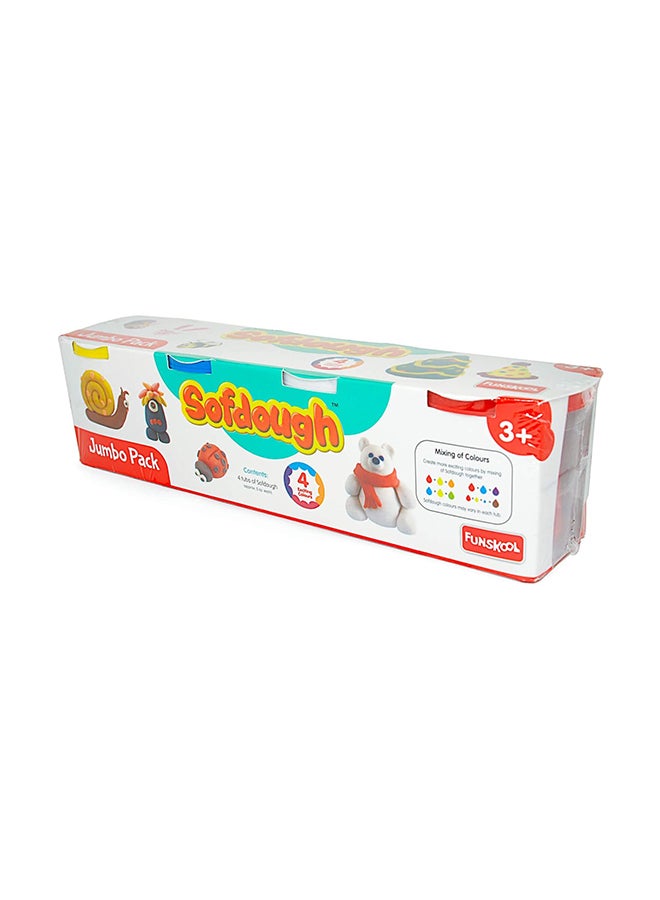 فنسكول Sofdough Jumbo Pack 4 Attractive Diffeent Colours Clay For Kids  - Image 2