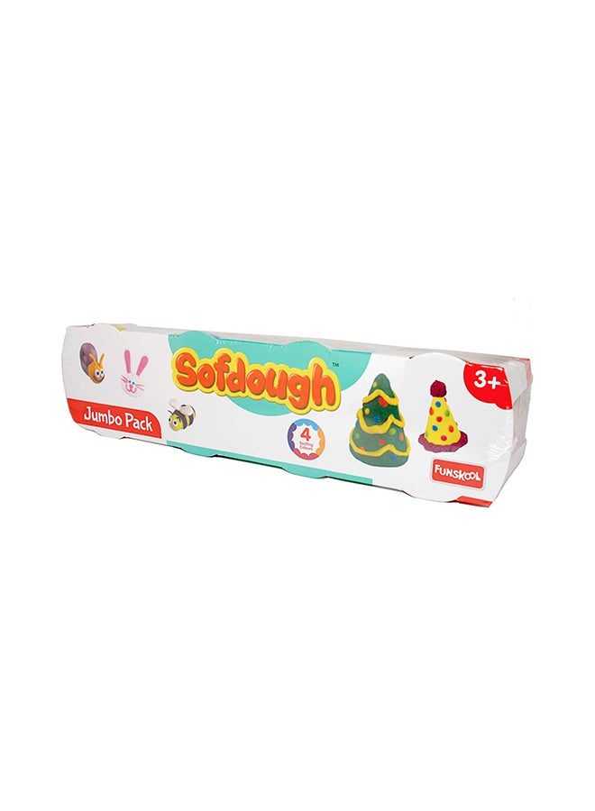فنسكول Sofdough Jumbo Pack 4 Attractive Diffeent Colours Clay For Kids  - Image 3