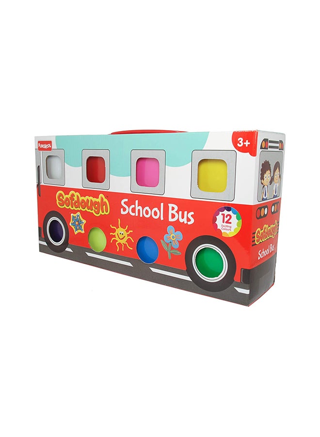 فنسكول Sofdough School Bus Jumbo Pack 8 Tubs Of Dough With Cutters For Kids 30x8.2x16cm  - Image 2