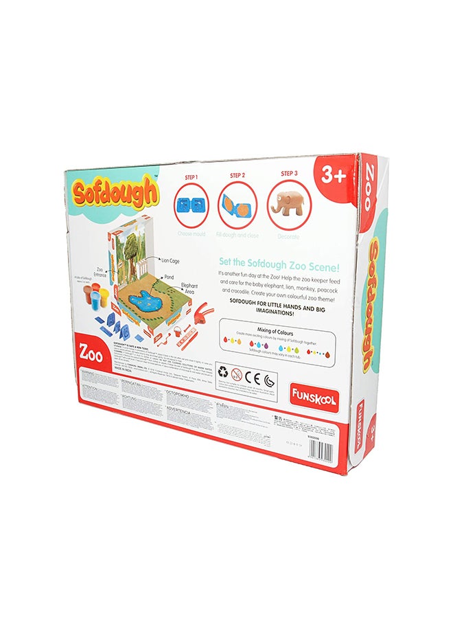 فنسكول Fundough Zoo Playset – Create Animals Using The 2d And 3d Moulds Colourful Dough And Clay For Kids 30.5x7x24.2cm  - Image 5