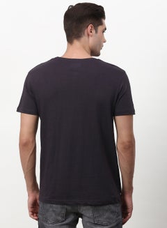 ABOF All Over Printed Regular Fit Crew Neck T-Shirt Charcoal Grey  - Image 2