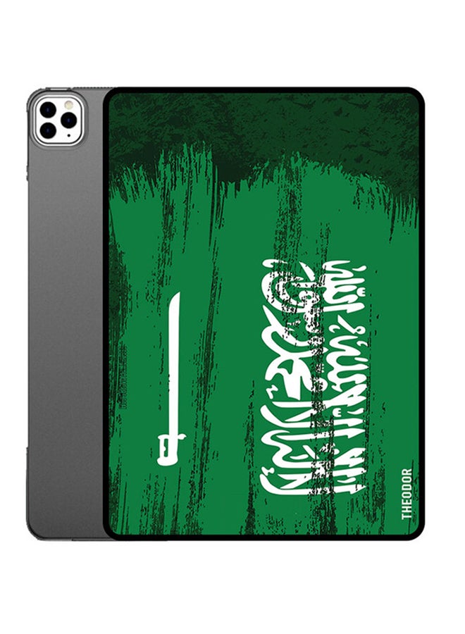 Theodor Protective Flip Case Cover For Apple iPad Mini 4 / 5 Generation 7.9" with Auto Wake/Sleep Flag Green/White - Image 1