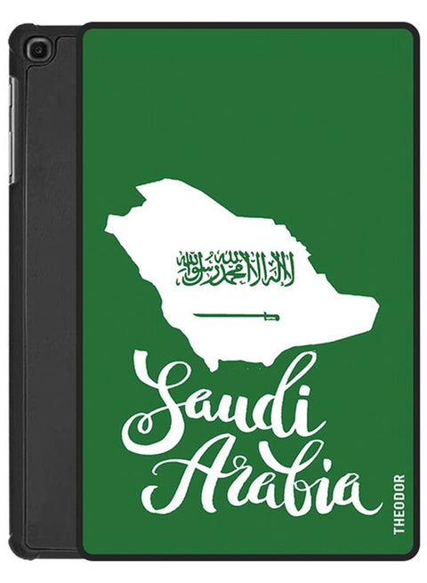 Protective Flip Case Cover For Samsung Galaxy Tab A7 10.1 with Auto Wake/Sleep Map Green/White