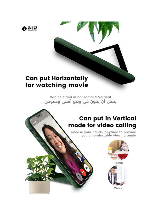 إينيكس غطاء حماية مع حزام معصم مغناطيسي ومقبض يد 3 في 1 لهاتف أبل آيفون 11 أخضر - Image 4