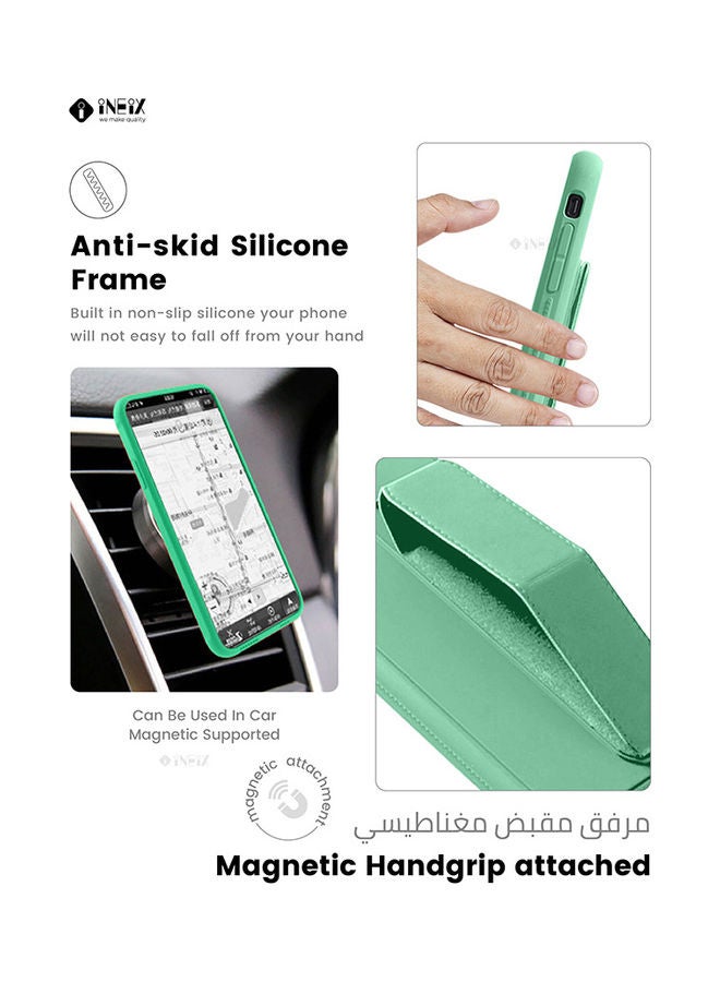 إينيكس غطاء حماية مع حزام معصم مغناطيسي ومقبض يد 3 في 1 لهاتف أبل آيفون 11 أخضر - Image 3