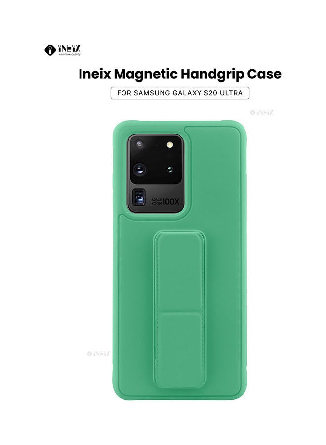 إينيكس غطاء حماية مع حزام معصم مغناطيسي ومقبض يد 3 في 1 لهاتف سامسونج جالاكسي S20 الترا أخضر - Image 1