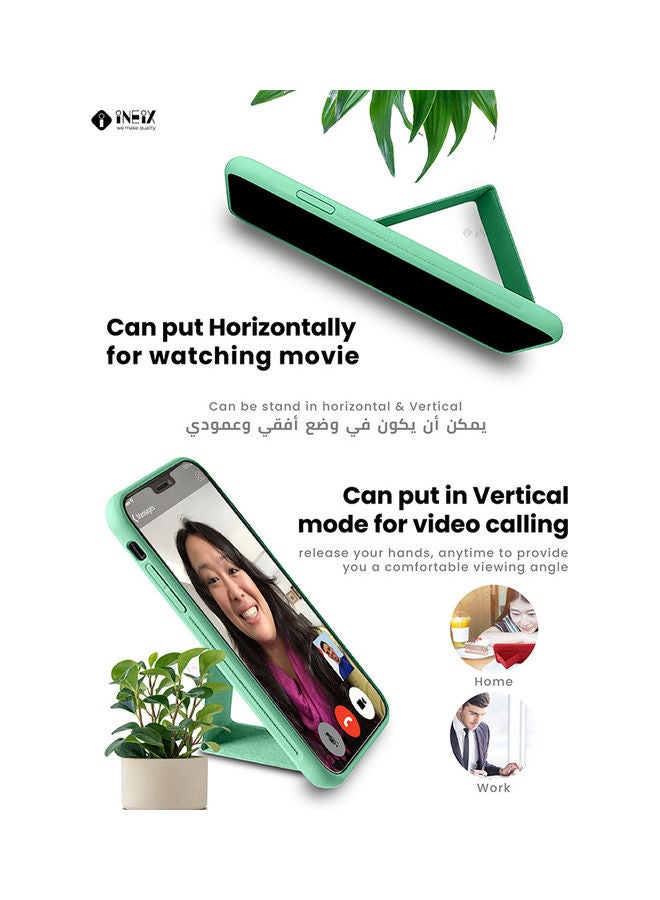 إينيكس غطاء حماية مع حزام معصم مغناطيسي ومقبض يد 3 في 1 لهاتف سامسونج جالاكسي S20 الترا أخضر - Image 4